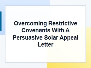 Solar Appeal Success: How We Overcame Covenants