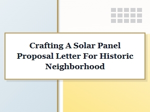 Writing a Solar Proposal for Historic Homes