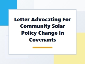 Understanding Community Solar in Your Covenants