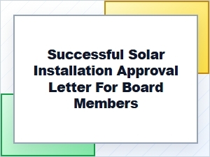 How to Write a Solar Approval Letter