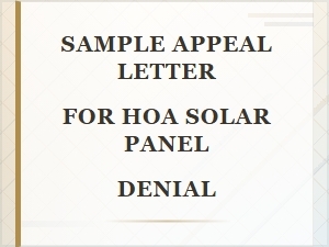 Solar Panel Appeal Letter Template