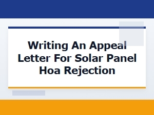 Solar Panel Hoa Appeal Letter Template