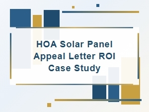 Analyzing Solar Roi: an Hoa Appeal Letter Case Study