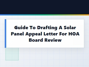 Drafting a Solar Panel Appeal Letter