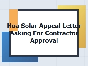 Appeal Letter to Approve a Solar Contractor