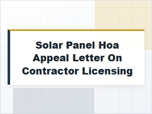 Appeal a Solar Panel Hoa License Denial