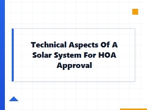 Solar System Technical Specifications for Hoa Review